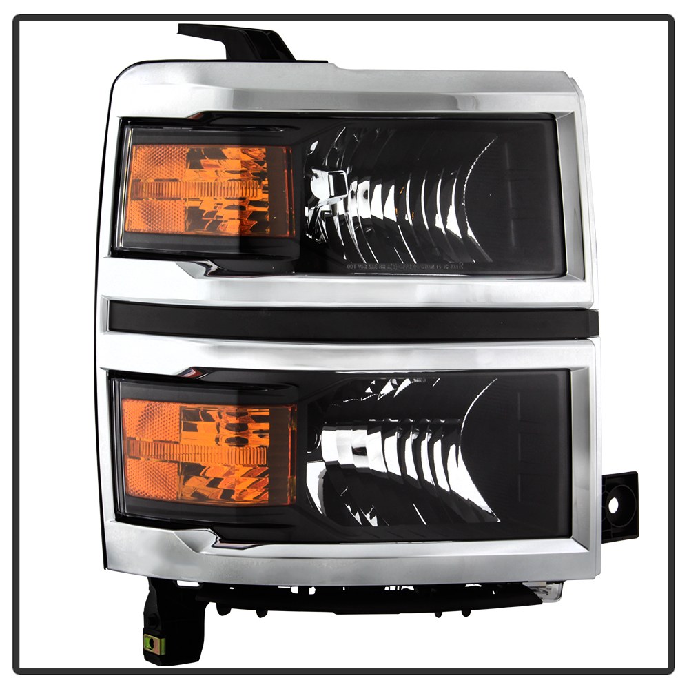 Spyder Auto Headlight Assembly, Halogen Bulb, Projector Beam, HB3 High Beam/ H11 Low Beam, Clear/ Amber Bulbs, Clear Lens – 9042447