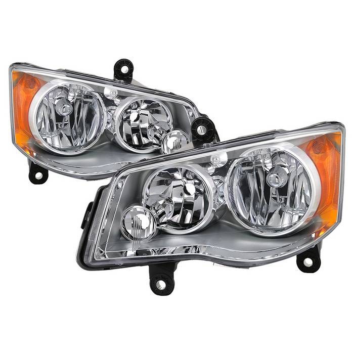 Spyder Auto Headlight Assembly, Clear Lens, Chrome Housing, DOT/ SAE Approved, Set of 2 – 9042508