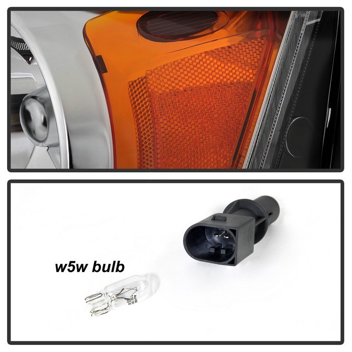 Spyder Auto Headlight Assembly, Clear Lens, Chrome Housing, DOT/ SAE Approved, Set of 2 – 9042508