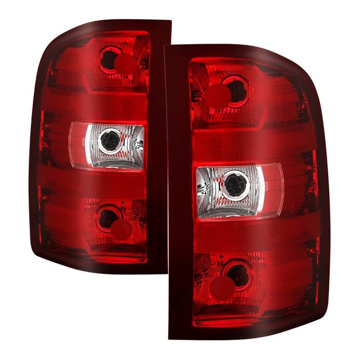 Spyder Auto Tail Light Assembly, Red Lens, Black Housing, Set of 2 – 9045806