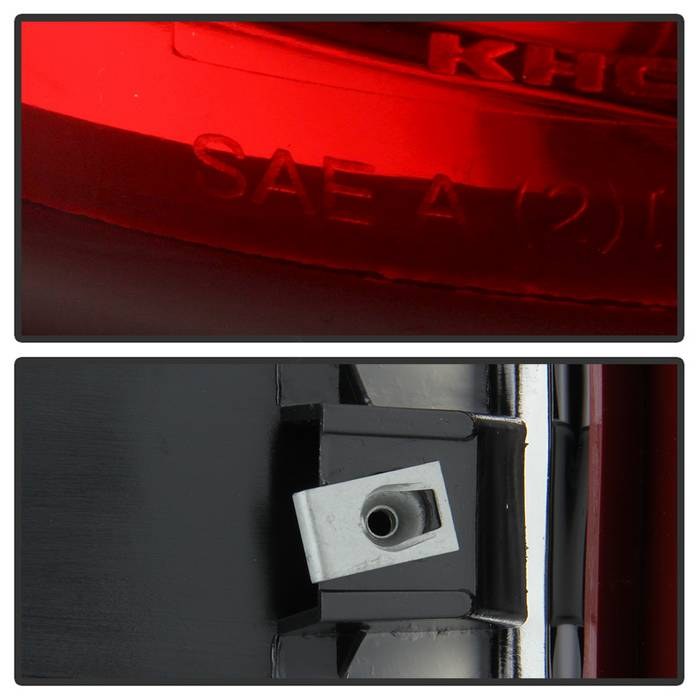 Spyder Auto Tail Light Assembly, Red Lens, Black Housing, Set of 2 – 9045806