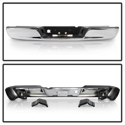 Spyder Auto Bumper, One Piece Design, Mounting Hardware Included, Chrome, Steel – 9047367