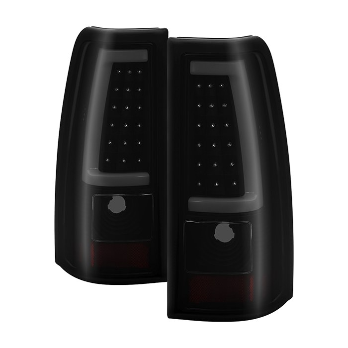 Spyder Auto Tail Light Assembly, Version 3, LED, Smoke Lens, Black Housing, Red/ White Bulbs, Set of 2 – 9048715