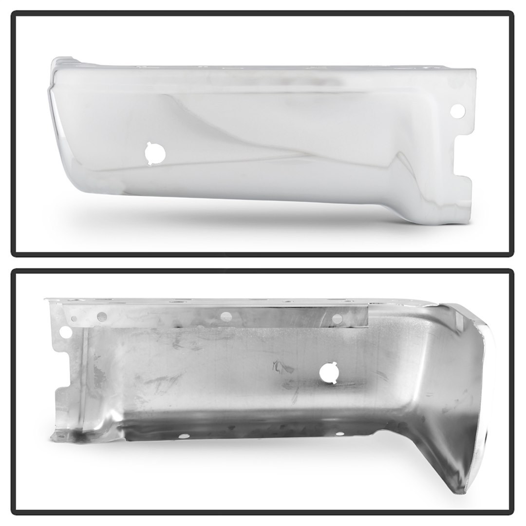 Spyder Auto Bumper End, Chrome, With Sensor Hole – 9048937