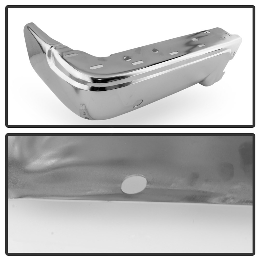 Spyder Auto Bumper End, Chrome, With Sensor Hole – 9048937