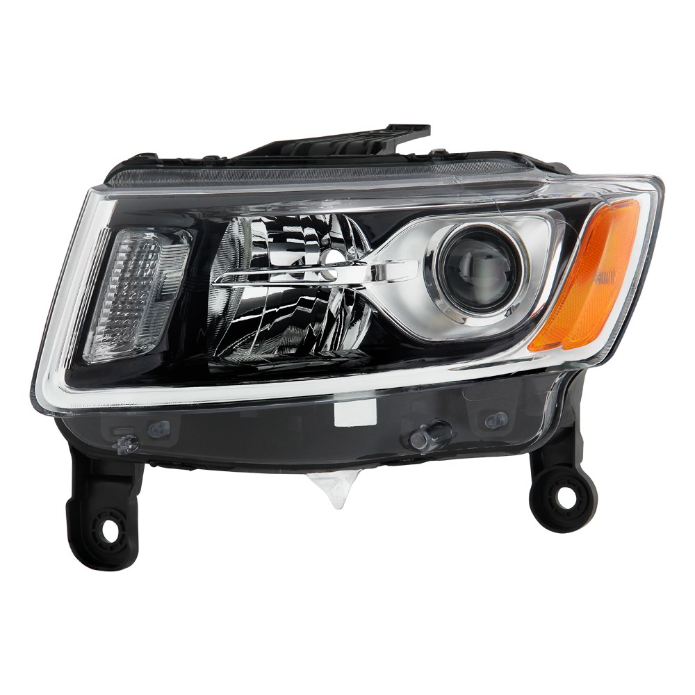 Spyder Auto Headlight Assembly, OE Beam, Clear Lens with Amber Reflectors, Chrome Housing, DOT/ SAE Approved, Single – 9049637