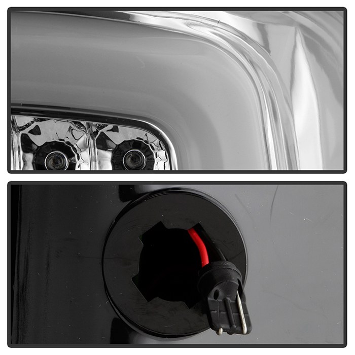 Spyder Auto Tail Light Assembly, LED, Clear Lens, Chrome Housing, Parking Lights/ Brake or Turn Lights/ Reverse Lights, Red/ White Bulbs – 9050268
