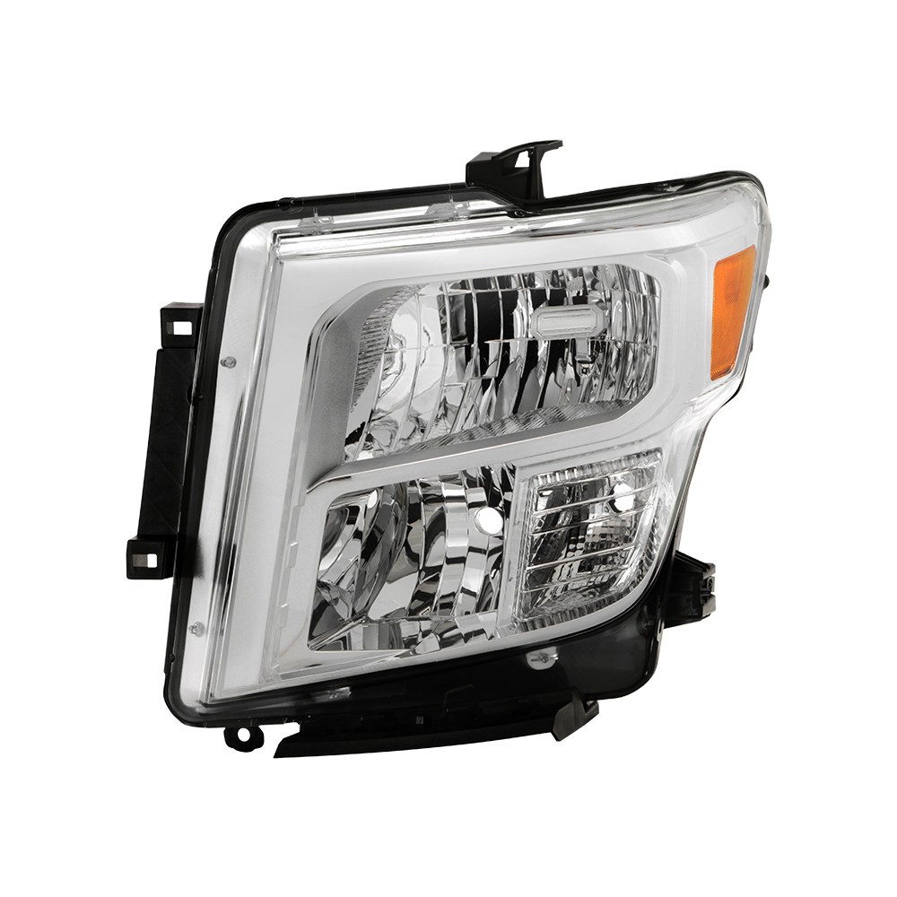 Spyder Auto Headlight Assembly, Halogen Bulb, White Daytime Running Light/ Amber Turn Signal Light, Clear Lens, Black Housing – 9050633