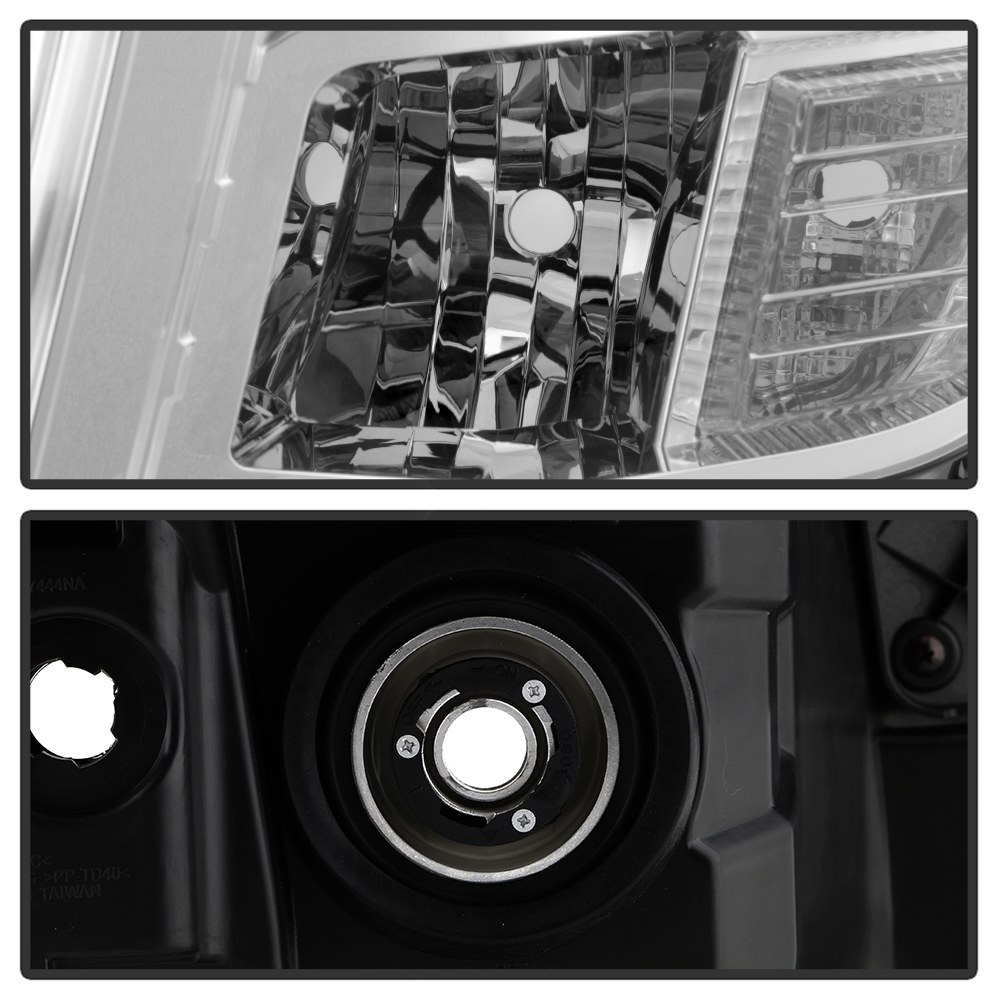 Spyder Auto Headlight Assembly, Halogen Bulb, White Daytime Running Light/ Amber Turn Signal Light, Clear Lens, Black Housing – 9050633