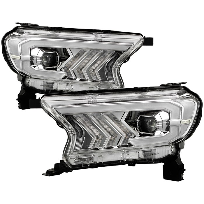 Spyder Auto Headlight Assembly, Halogen Bulb, White Daytime Running Light/ Amber Turn Signal Light, Clear Lens, Black Housing – 9050688