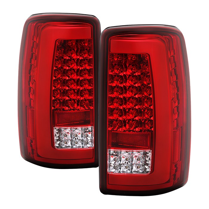 Spyder Auto Tail Light Assembly, Version 2, LED, Red/Clear Lens, Black Housing, Clear Bulb, Set of 2 – 9050732