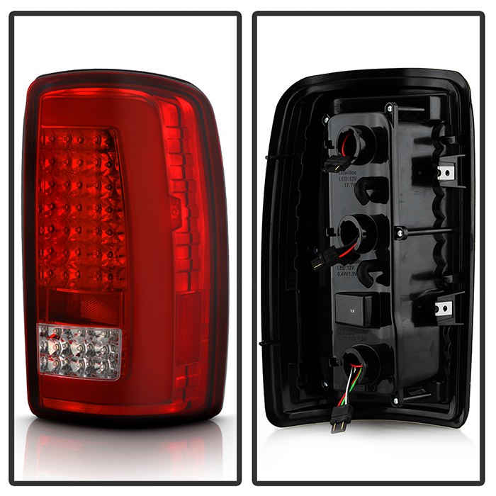 Spyder Auto Tail Light Assembly, Version 2, LED, Red/Clear Lens, Black Housing, Clear Bulb, Set of 2 – 9050732