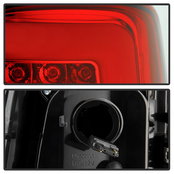 Spyder Auto Tail Light Assembly, Version 2, LED, Red/Clear Lens, Black Housing, Clear Bulb, Set of 2 – 9050732