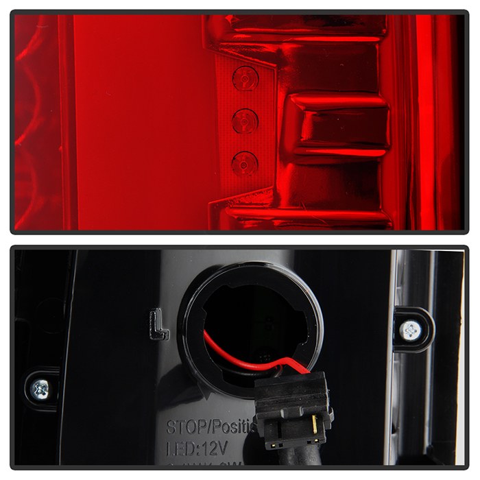 Spyder Auto Tail Light Assembly, Version 2, LED, Red/Clear Lens, Black Housing, Clear Bulb, Set of 2 – 9050732