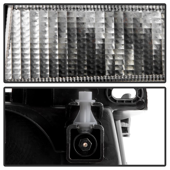 Spyder Auto Headlight Assembly, Akkon, LED Bulb, With LED Light Bar, High Beam LED/ Low Beam LED, Black Housing, DOT/ SAE Approved, Set of 2 – 9052187