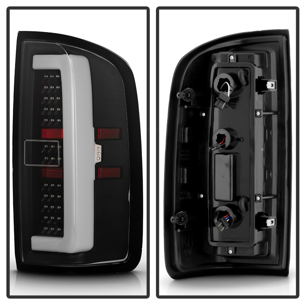 Spyder Auto Tail Light Assembly, Clear Lens, Black Housing, LED, Red Bulb, Set of 2 – 9053726