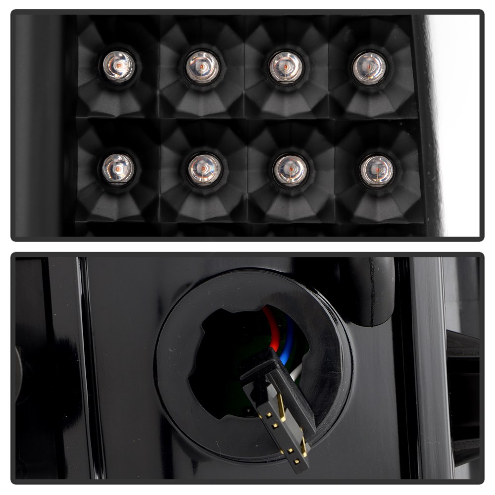 Spyder Auto Tail Light Assembly, Clear Lens, Black Housing, LED, Red Bulb, Set of 2 – 9053726