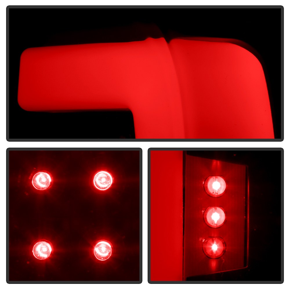Spyder Auto Tail Light Assembly, Clear Lens, Black Housing, LED, Red Bulb, Set of 2 – 9053726