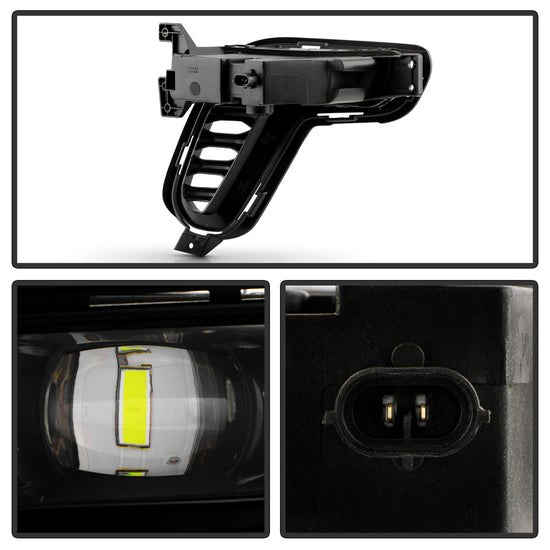 Spyder Auto Driving/ Fog Light, LED, OEM, Clear Lens, Black Housing, With Wiring Harness/ Switch Harness/ Power Switch/ Mounting Hardware – 9054020