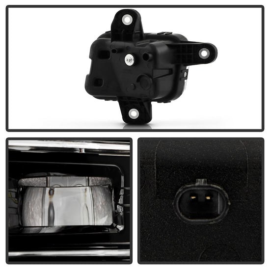 Spyder Auto Driving/ Fog Light, LED, OEM, Clear Lens, Rectangular Housing, Black Housing – 9054167