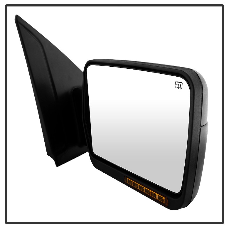 Spyder Auto Exterior Mirror, Single, Black, Heated, With Amber LED Turn Signal Indicators – 9935336