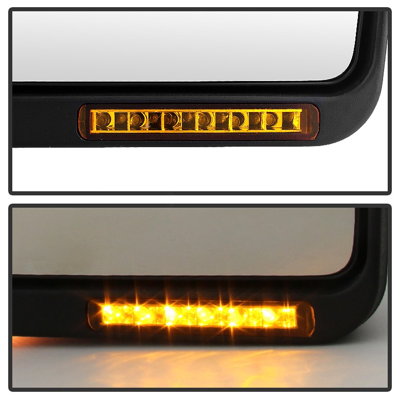 Spyder Auto Exterior Mirror, Single, Black, Heated, With Amber LED Turn Signal Indicators – 9935336