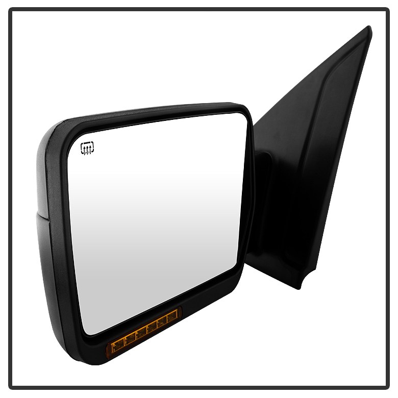 Spyder Auto Exterior Mirror, Single, Black, Heated, With Amber LED Turn Signal Indicators – 9935343
