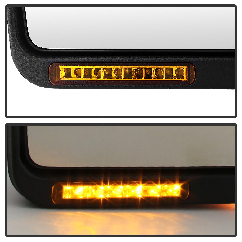 Spyder Auto Exterior Mirror, Single, Black, Heated, With Amber LED Turn Signal Indicators – 9935343