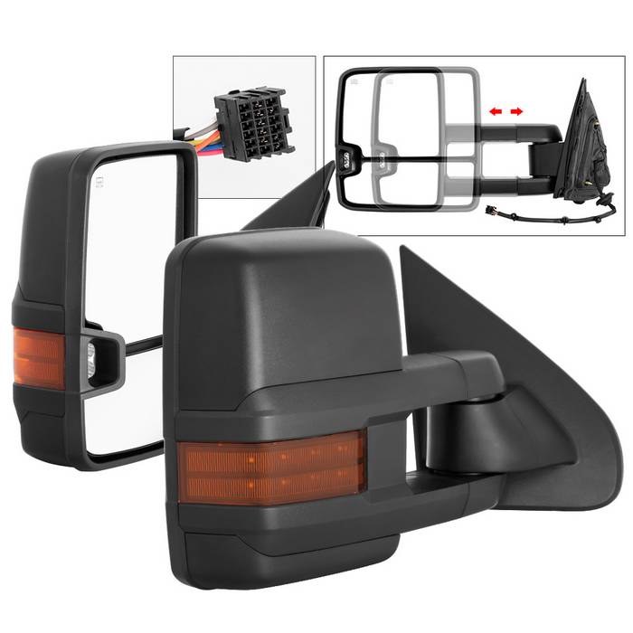Spyder Auto Exterior Towing Mirror, G2 Series, Aftermarket Replacement, Direct-Fit, Telescoping, Power, Heated – 9936708