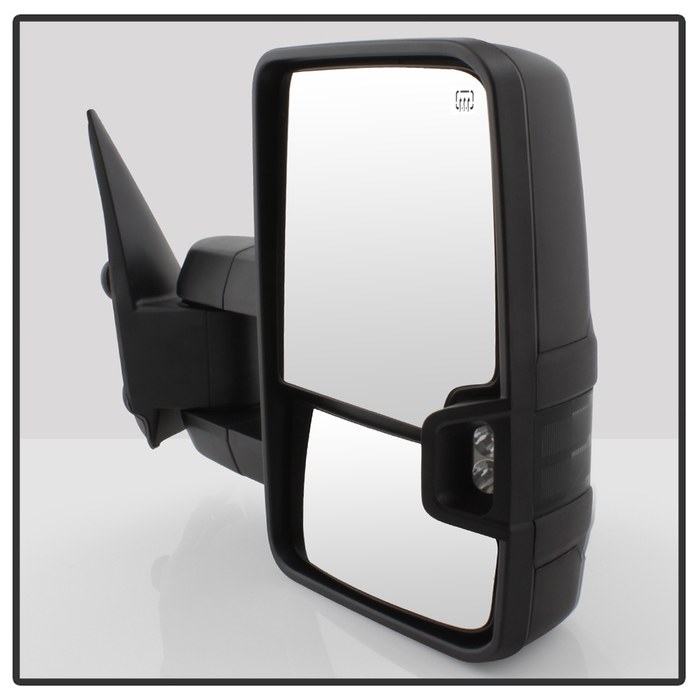Spyder Auto Exterior Towing Mirror, Aftermarket Replacement, Direct-Fit, Telescoping, Power, Heated, With Smoke Lens Turn Signal Indicators – 9936715