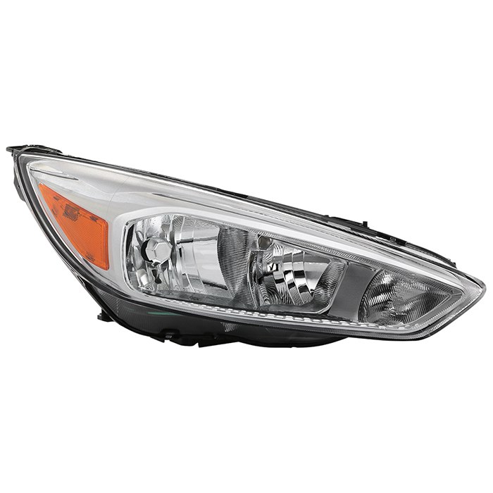 Spyder Auto Headlight Assembly, Clear/ Amber Bulbs, Clear Lens, Chrome Housing, DOT/ SAE Approved, Single – 9944659