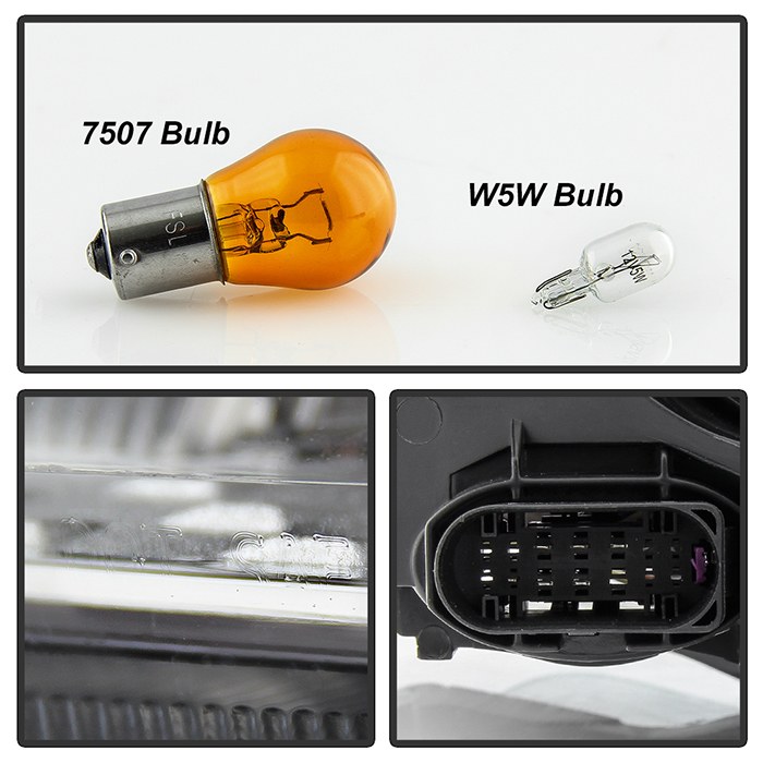 Spyder Auto Headlight Assembly, Clear/ Amber Bulbs, Clear Lens, Chrome Housing, DOT/ SAE Approved, Single – 9944659