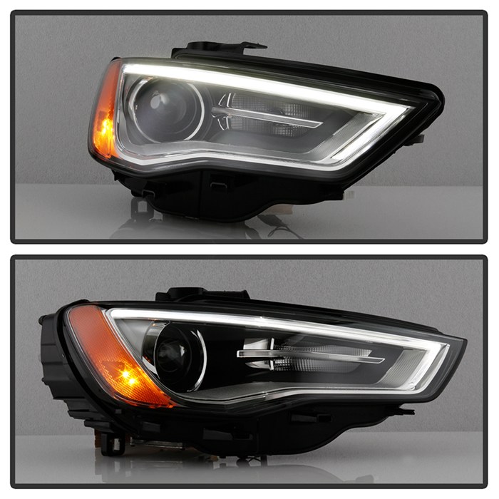 Spyder Auto Headlight Assembly, HID (high Intensity Discharge) Bulb, HID with LED Daytime Running Light, Clear/ White/ Amber Bulbs – 9946462