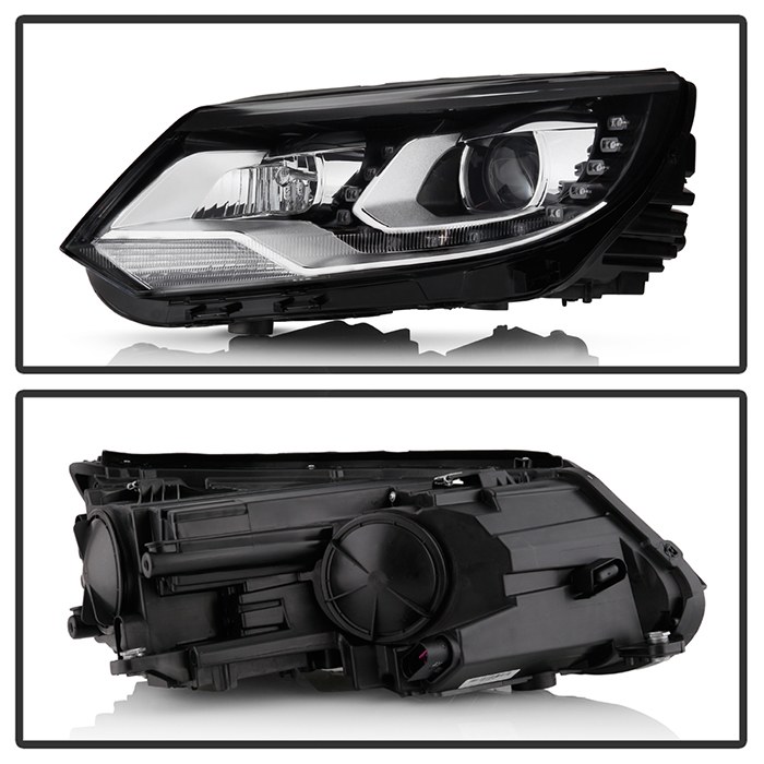 Spyder Auto Headlight Assembly, Projector Beam, With LED Daytime Running Light/ 1156A Turn Signal Light/ H7 High Beam/ H7 Low Beam – 9948527