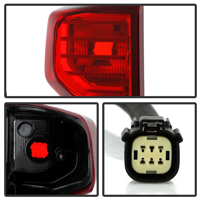 Spyder Auto Tail Light Assembly, Poe, Red/ Clear Lens, Black Housing, Halogen, White Bulb, Single, DOT/ SAE Approved – 9950797