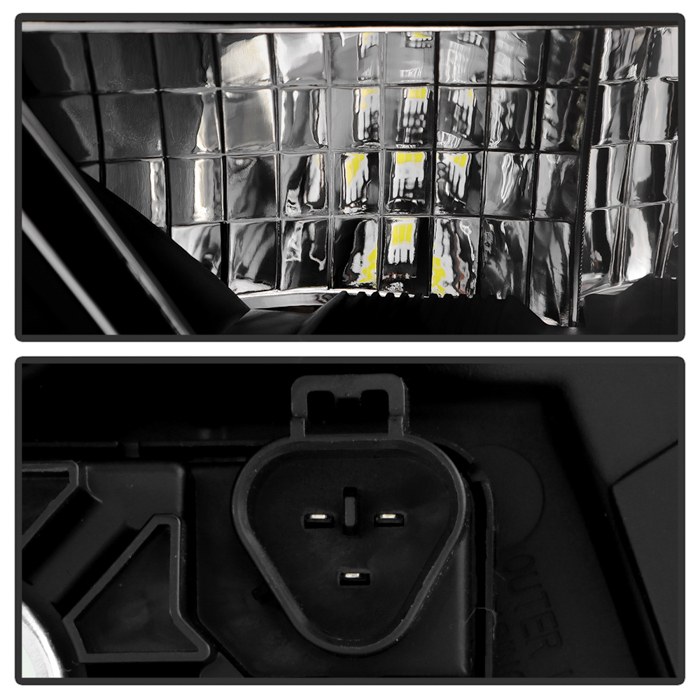 Spyder Auto Headlight Assembly, LED Bulb, Reflector Beam, Smoke Lens, Black Housing, Set of 2 – 9956836