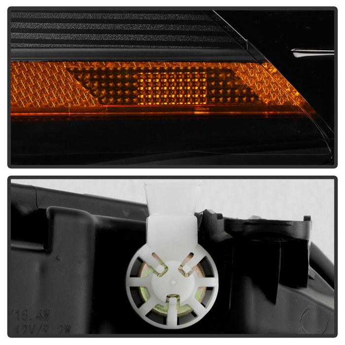 Spyder Auto Headlight Assembly, LED Bulb, Reflector Beam, Smoke Lens, Black Housing, Set of 2 – 9956836