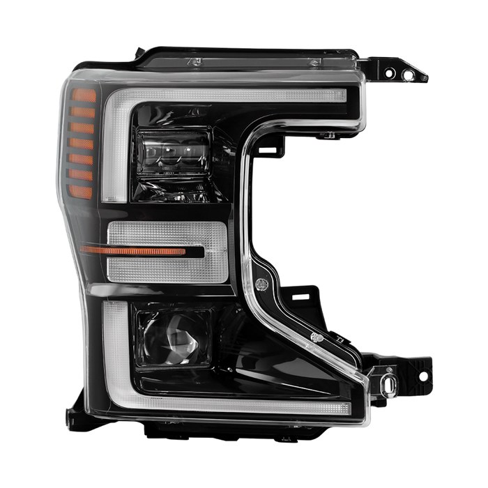 Spyder Auto Headlight Assembly, Bulb Not Included, LED High Beam/ LED Low Beam, Clear Lens, Black Housing, Uses Stock Bulb, Single – 9958120
