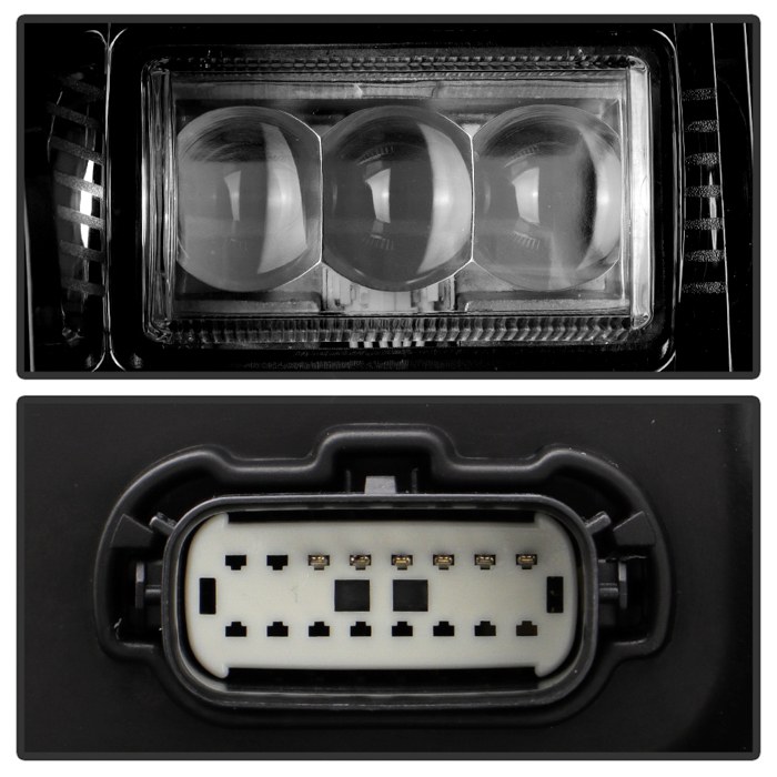 Spyder Auto Headlight Assembly, Bulb Not Included, LED High Beam/ LED Low Beam, White Daytime Running Light/ Amber Turn Signal Light – 9958137
