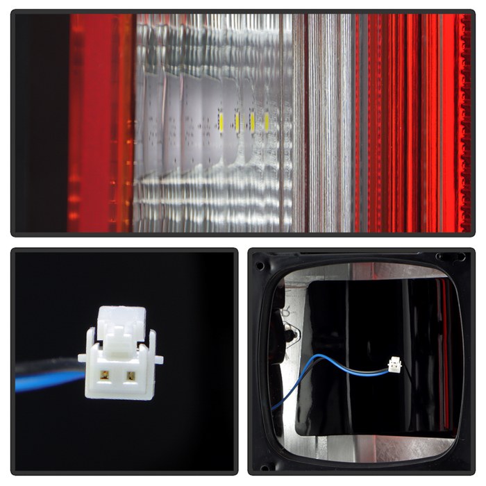 Spyder Auto Tail Light Assembly, Poe, Clear/ Red Lens, Black Housing, Halogen, 3157 White Brake Light/ LED White Reverse Light, Single – 9958564