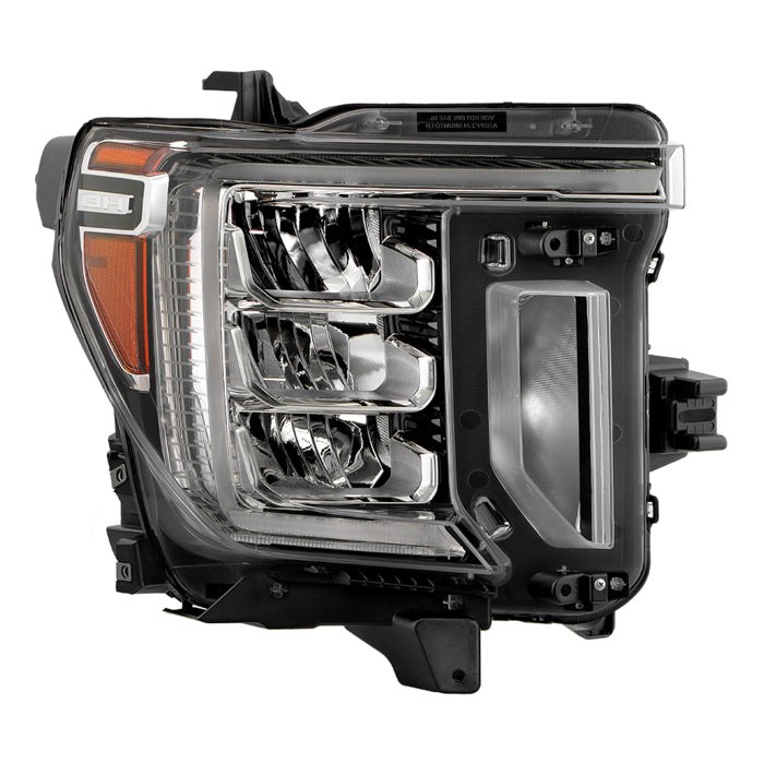 Spyder Auto Headlight Assembly, Poe, 7444NA Halogen Bulb, With LED Daytime Running Light/ LED Low Beam/ LED High Beam, Amber/ White Bulbs – 9960017