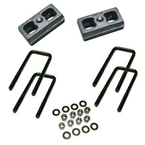 Superlift Leaf Spring Block Kit, 2 Inch Lift, Cast Iron, Set of 2 with U Bolts – 3225