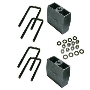 Superlift Leaf Spring Block Kit, 5 Inch Lift, Cast Iron, With 2 Blocks/ U-Bolts/ 8 Bolts/ 8 Washers – 3459