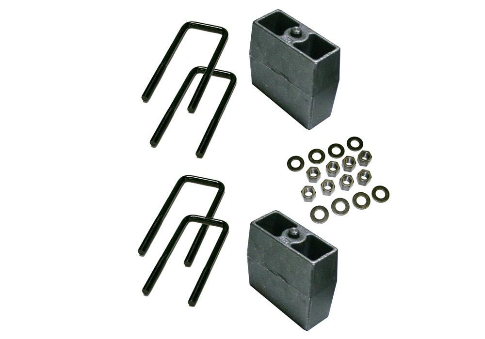 Superlift Leaf Spring Block Kit, 5 Inch Lift, Cast Iron, With 2 Blocks/ U-Bolts/ 8 Bolts/ 8 Washers – 3459