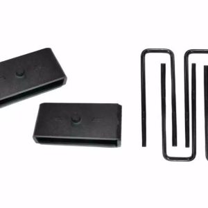 Superlift Leaf Spring Block Kit, 1 Inch Lift, Cast Iron, With 2 Blocks/ 4 U-Bolts/ Hardware – 3920