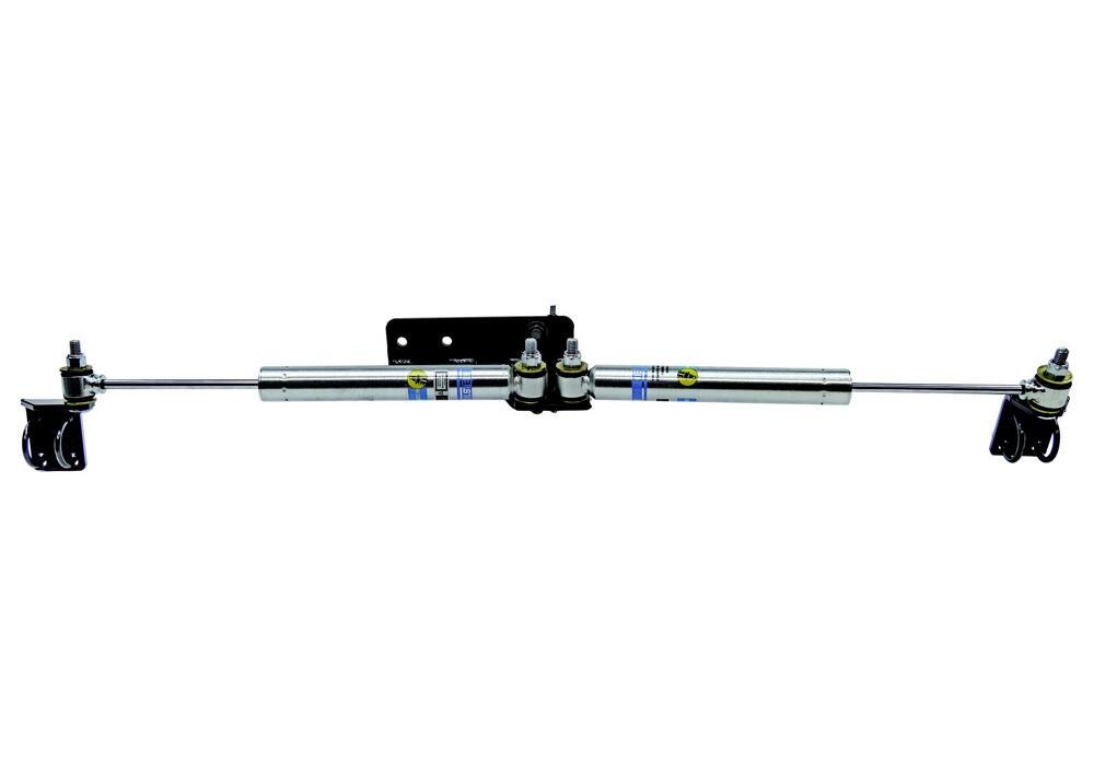 Superlift Steering Stabilizer, Bilstein, Dual, Stainless Steel, With Brackets/ Hardware, Set of 2 – 92715