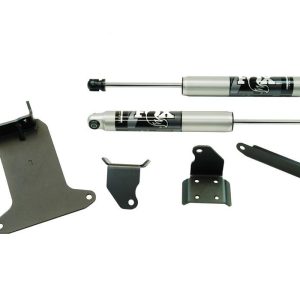 Superlift Steering Stabilizer, Dual, Silver Shock Absorbers, With Brackets/ Hardware, Set of 2 – 92722
