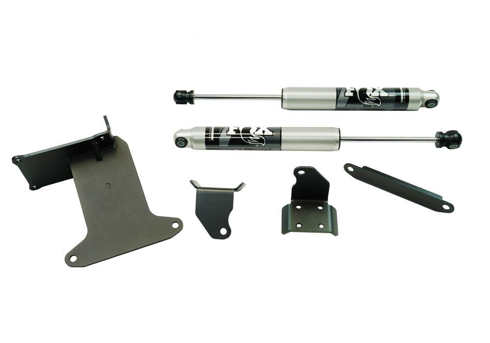 Superlift Steering Stabilizer, Dual, Silver Shock Absorbers, With Brackets/ Hardware, Set of 2 – 92722