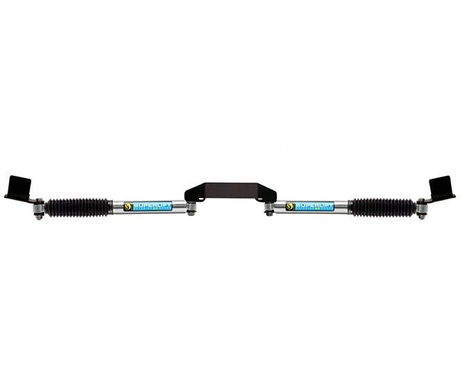 Superlift Steering Stabilizer, Superide SS, Dual, Stainless Steel, With Brackets/ Hardware, Set of 2 – 92730