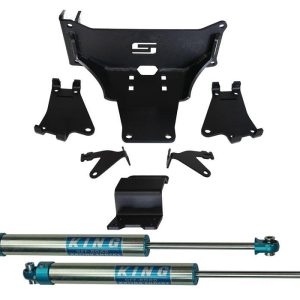 Superlift Steering Stabilizer, King, Dual, Silver Shock Absorbers, With Brackets/ Hardware, Set of 2 – 92740